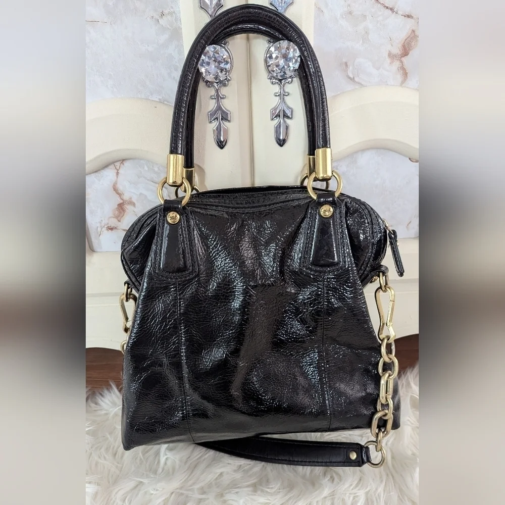 COACH Kristen satchel bag With Coach New York Drawstring Dust Storage Cover